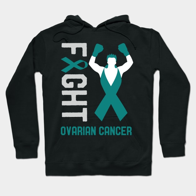 Fight Ovarian Cancer Awareness Month Ribbon Survivor Fighter Hoodie by mrsmitful01